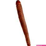 Buy the King Cock 16 inch Tapered Double Dildo Realistic Dual-Ended Dong in Caramel Tan