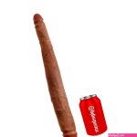 Buy the King Cock 16 inch Tapered Double Dildo Realistic Dual-Ended Dong in Caramel Tan