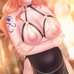 One Piece OP Nami Hentai NSFW Big Breasts Naked Black Dress Meme by ZverSnow