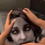 Resident Evil Lady Dimitrescu sucks a dick to a white guy Blowjobs