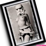 Sexy Hot Girl Stormtrooper Nude Star Pin Vader Premium Poster