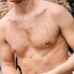 Hairy nude blonde man
