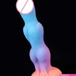 9 Inch Amazon Masturbation Glow Dildo Realistic Luminous Big Penis Dildo With Suction Cup Sex Toys for Woman
