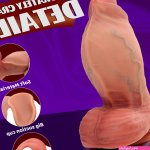 : 3.58 Inch Diameter Huge Thick Dildo 9 Inch Realistic Silicone Dildos with Strong Suction CupLifelike Huge Curved Dildos for G-spot Anal Dildo Adult Toy Sex ToySuitable for Experienced Women and Men