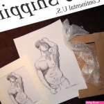 Nude Incest Brothers Lying Down Pen Ink Drawing- Gay Fine Art