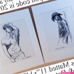 Nude Incest Brothers Lying Down Pen Ink Drawing- Gay Fine Art
