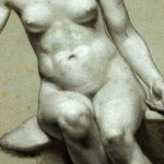 Femme nue assise